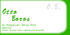 otto boros business card