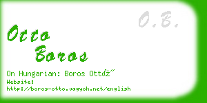 otto boros business card